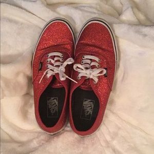 Red glitter vans